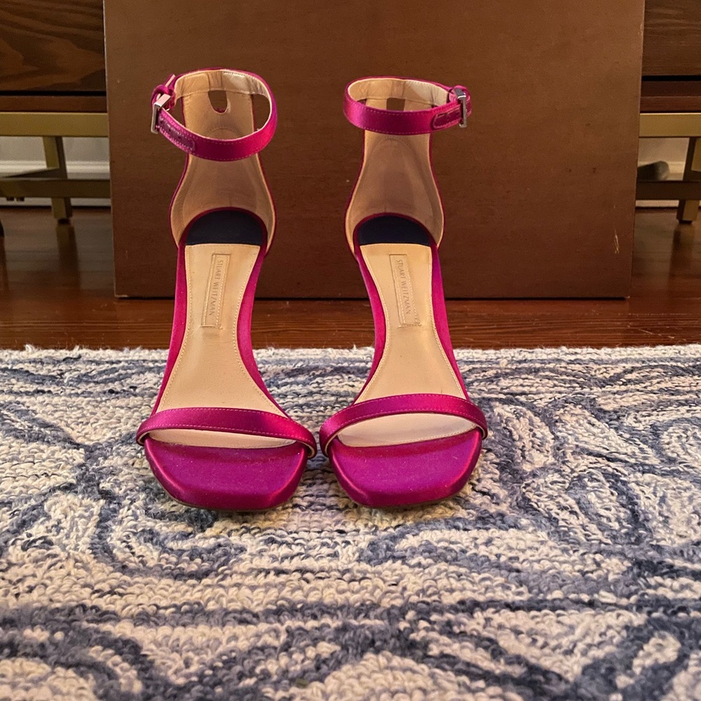 Women's Stuart Weitzman Pink Ankle Strap Heels
